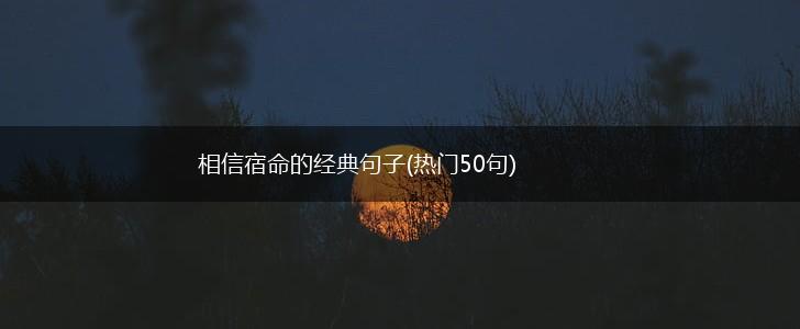 相信宿命的经典句子(热门50句),第1张