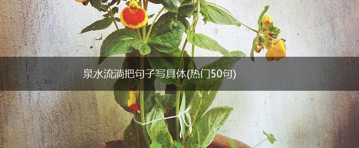 泉水流淌把句子写具体(热门50句),第1张