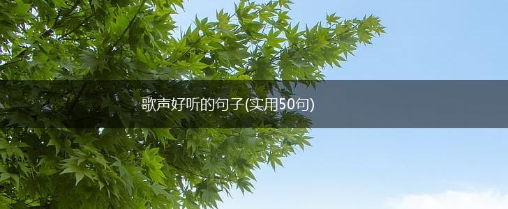 歌声好听的句子(实用50句),第1张