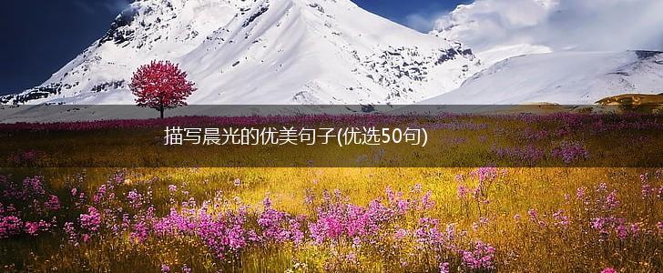 描写晨光的优美句子(优选50句),第1张
