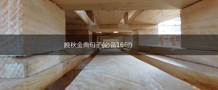 晚秋金典句子(必备16句),第1张