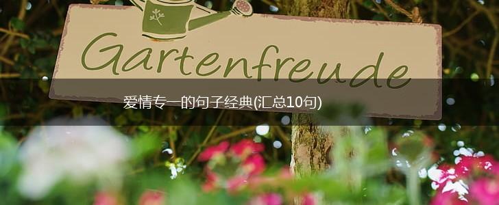 爱情专一的句子经典(汇总10句),第1张