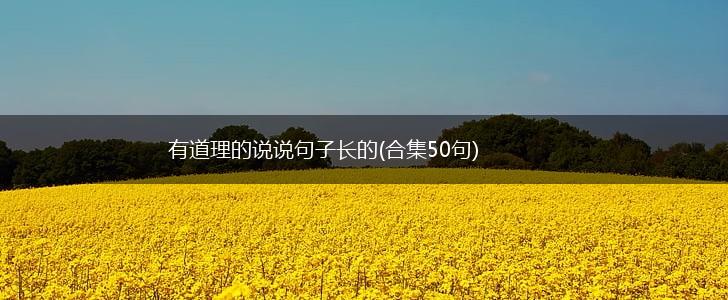 有道理的说说句子长的(合集50句),第1张