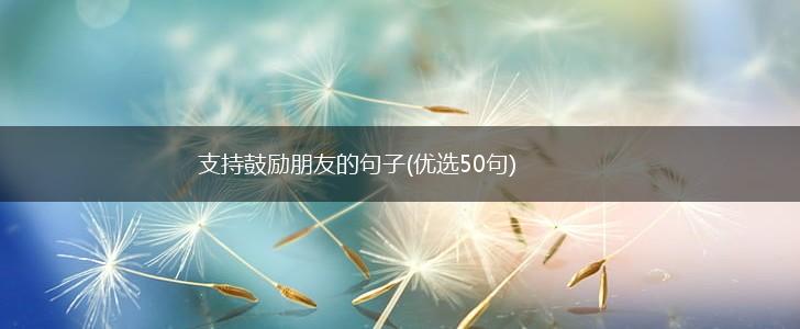 支持鼓励朋友的句子(优选50句),第1张