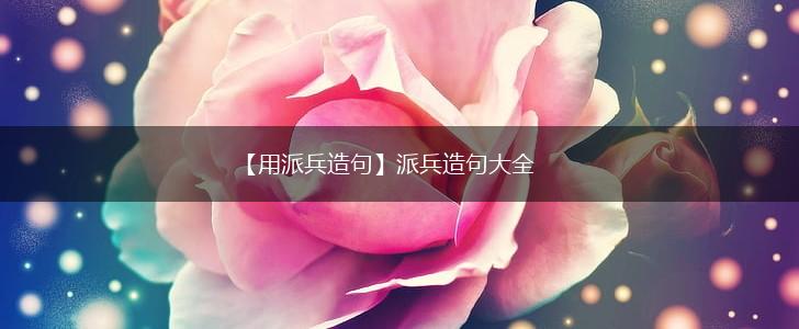 【用派兵造句】派兵造句大全,第1张