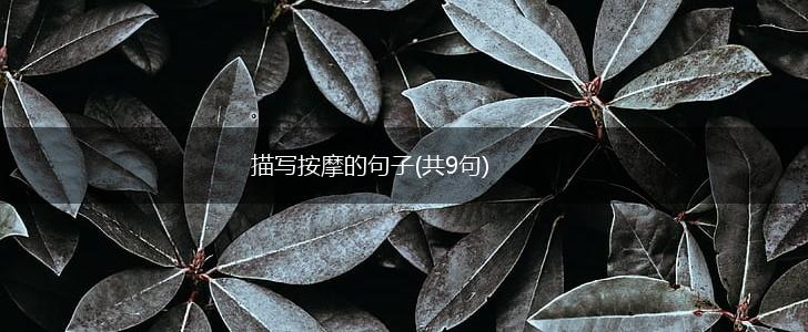 描写按摩的句子(共9句),第1张