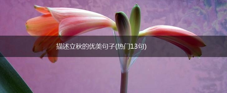 描述立秋的优美句子(热门13句),第1张