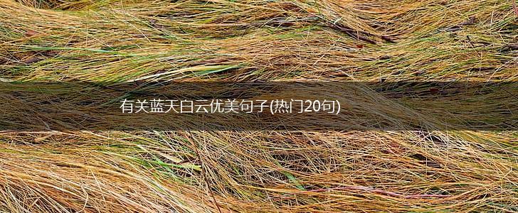 有关蓝天白云优美句子(热门20句),第1张
