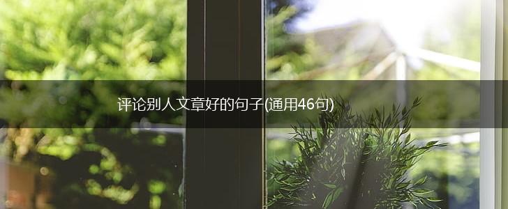 评论别人文章好的句子(通用46句),第1张