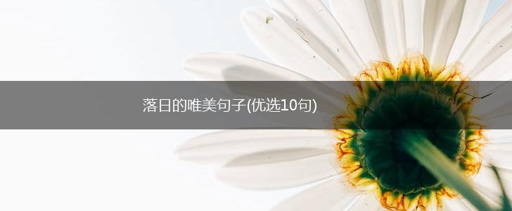 落日的唯美句子(优选10句),第1张