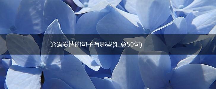 论语爱情的句子有哪些(汇总50句),第1张