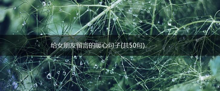 给女朋友留言的暖心句子(共50句),第1张