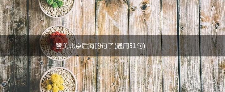 赞美北京后海的句子(通用51句),第1张