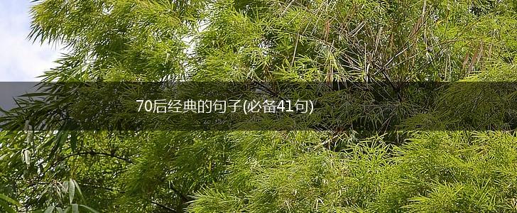 70后经典的句子(必备41句),第1张