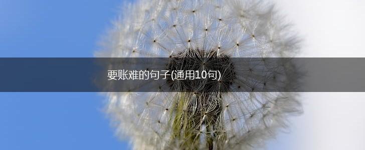 要账难的句子(通用10句),第1张
