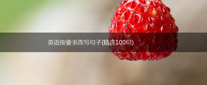 英语按要求改写句子(精选100句),第1张