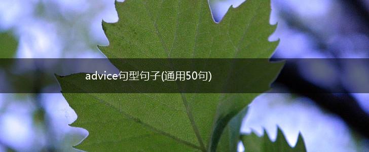 advice句型句子(通用50句),第1张