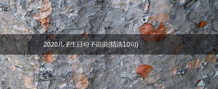 2020儿子生日句子说说(精选10句),第1张