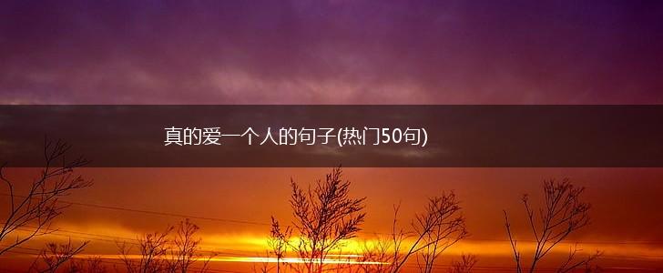 真的爱一个人的句子(热门50句),第1张