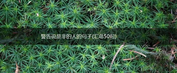 警告说是非的人的句子(汇总50句),第1张