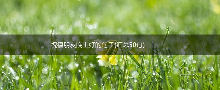 祝福朋友晚上好的句子(汇总50句),第1张