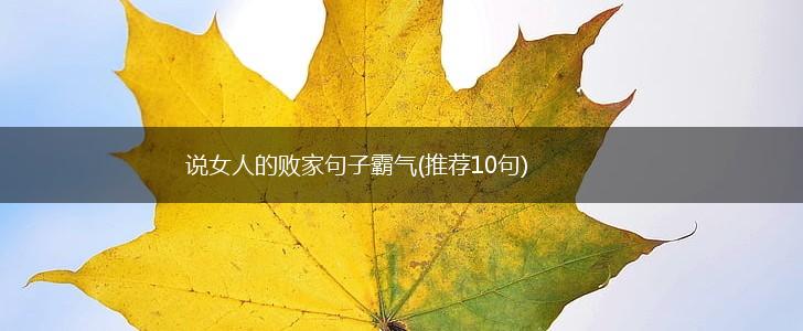 说女人的败家句子霸气(推荐10句),第1张