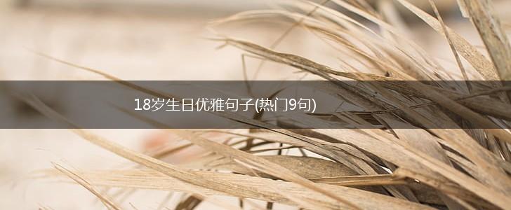 18岁生日优雅句子(热门9句),第1张