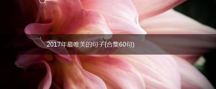 2017年最唯美的句子(合集60句),第1张