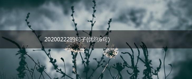 20200222的句子(优选6句),第1张
