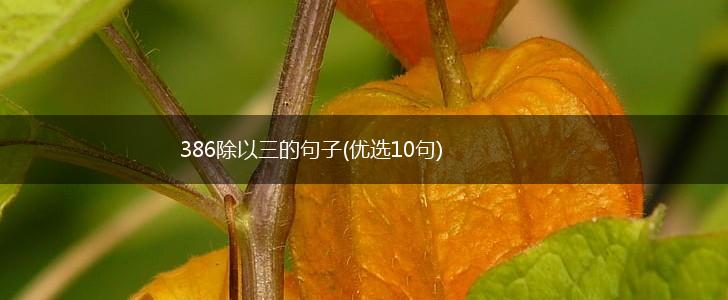 386除以三的句子(优选10句),第1张