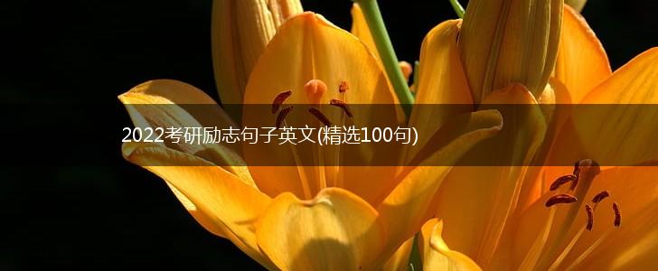 2022考研励志句子英文(精选100句),第1张