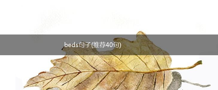 beds句子(推荐40句),第1张