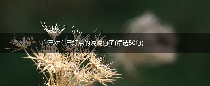 自己对自己好点的说说句子(精选50句),第1张