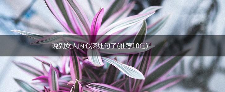 说到女人内心深处句子(推荐10句),第1张