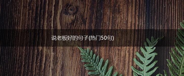 说老板好的句子(热门50句),第1张