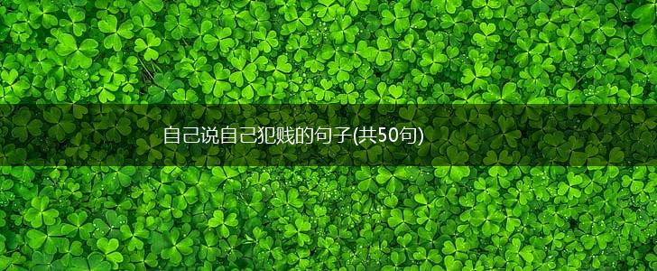 自己说自己犯贱的句子(共50句),第1张