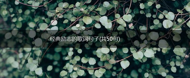 经典励志的歌词句子(共50句),第1张