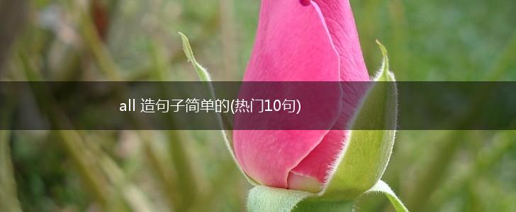 all 造句子简单的(热门10句),第1张