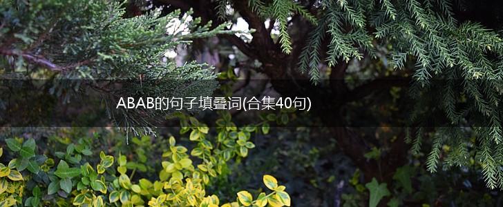 ABAB的句子填叠词(合集40句),第1张