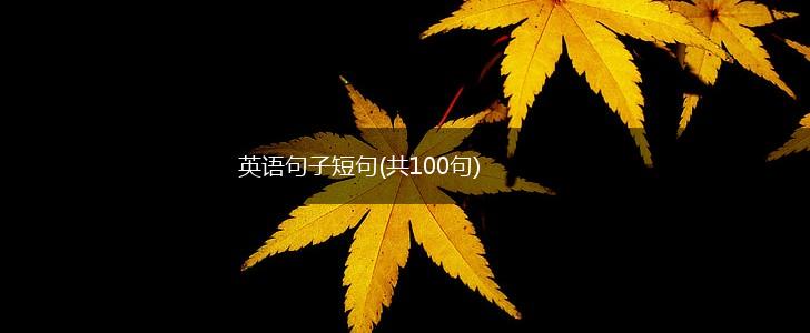 英语句子短句(共100句),第1张