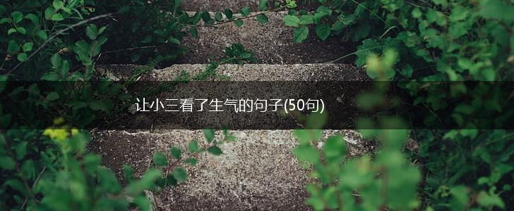 让小三看了生气的句子(50句),第1张