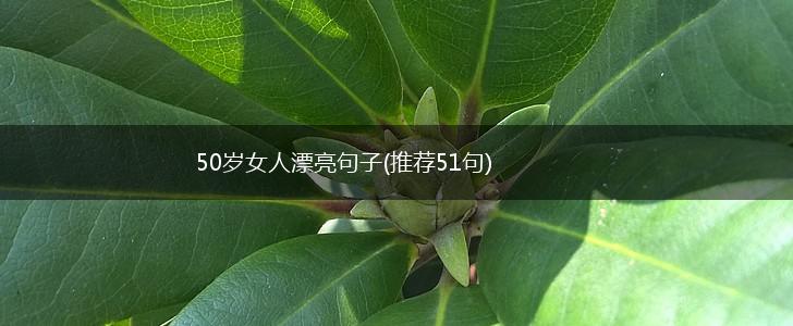 50岁女人漂亮句子(推荐51句),第1张