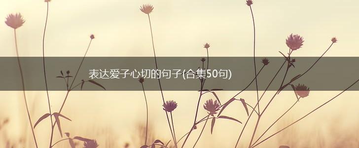 表达爱子心切的句子(合集50句),第1张