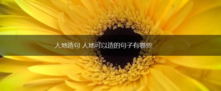 人地造句 人地可以造的句子有哪些,第1张