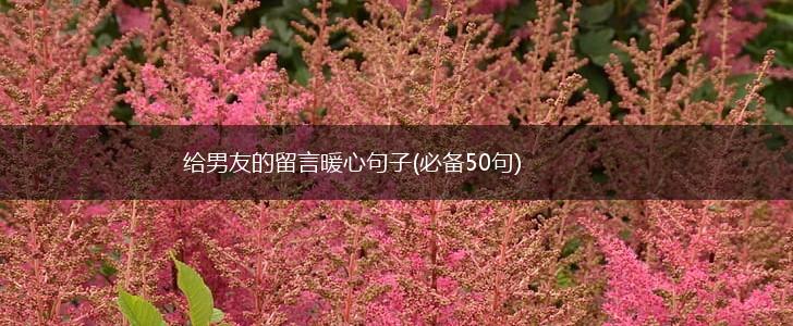 给男友的留言暖心句子(必备50句),第1张
