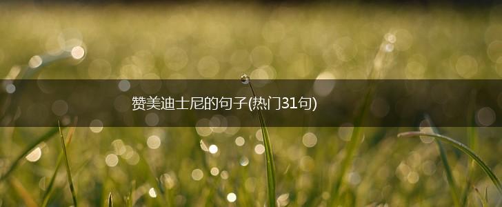 赞美迪士尼的句子(热门31句),第1张