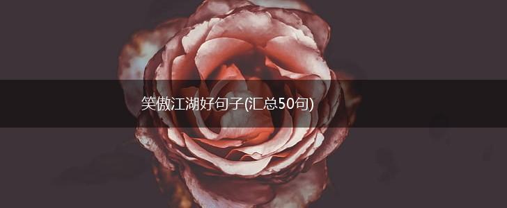 笑傲江湖好句子(汇总50句),第1张