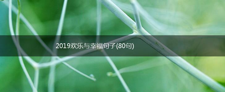 2019欢乐与幸福句子(80句),第1张
