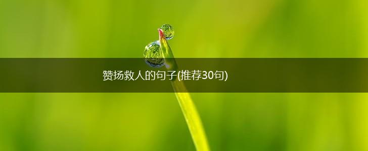 赞扬救人的句子(推荐30句),第1张