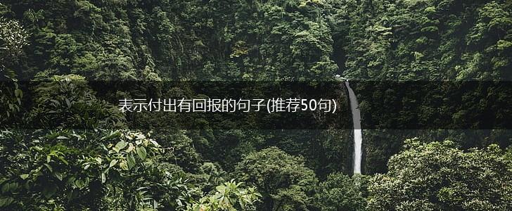 表示付出有回报的句子(推荐50句),第1张